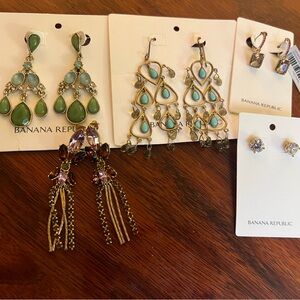 Banana Republic (x4) + Other (x1) Lot of Earrings - new and used